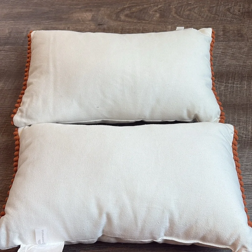 Target Pumpkin Gourd Festive Autumn Throw Pillow Set of 3 Fall Halloween